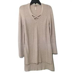 Free People Lightweight Sweater Knit Hi-Lo Tunic